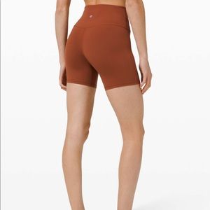 Lululemon align 6” biker short dark terracotta